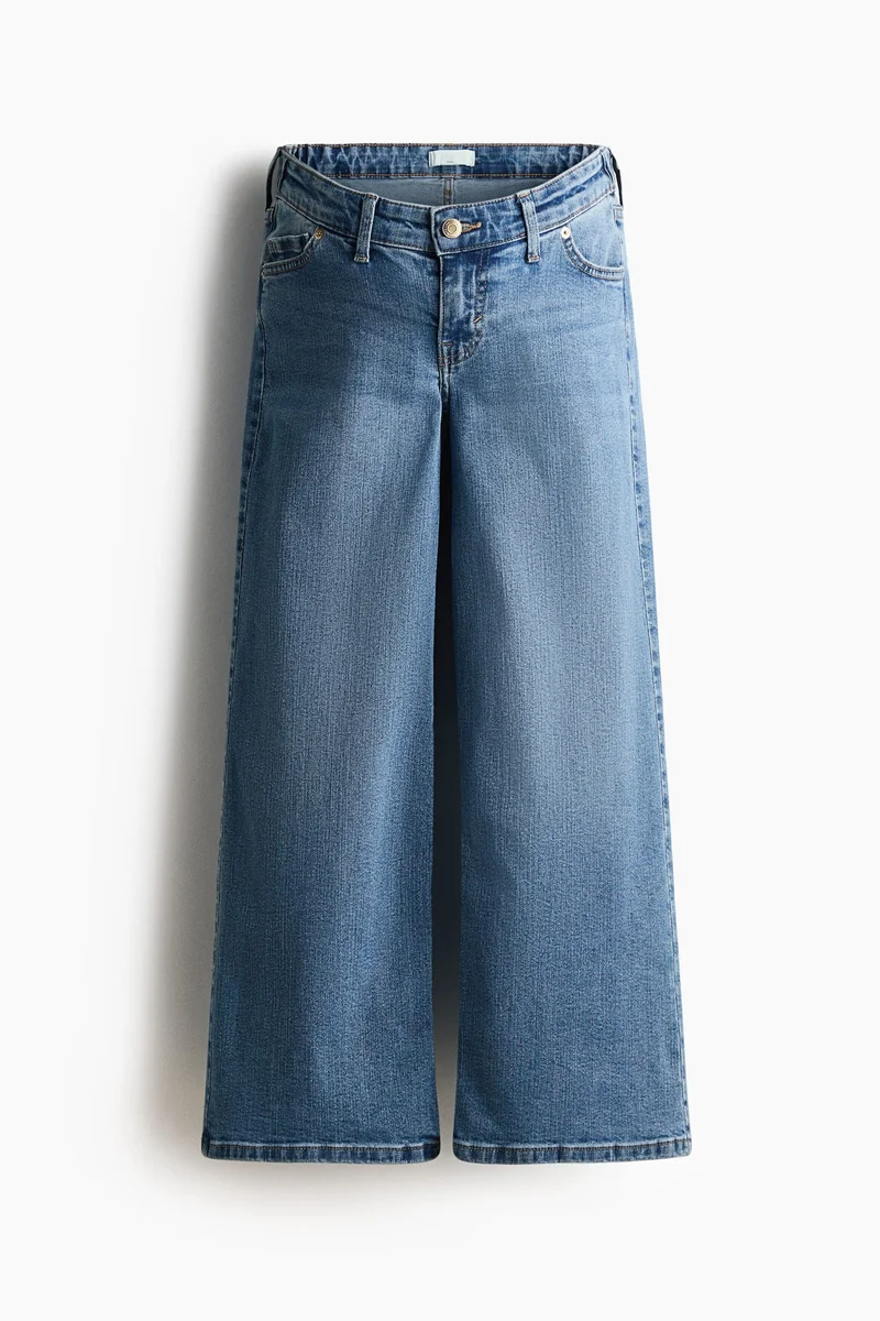 H&M  MAMA Wide Low Waist Ankle Jeans for Women | Best Price UAE